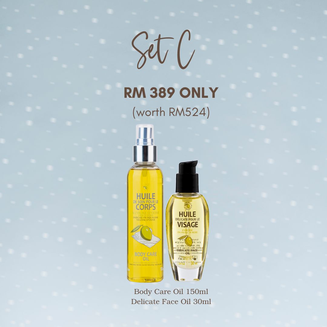 [Holiday Gift Set C] Body &amp; Face Oil Set